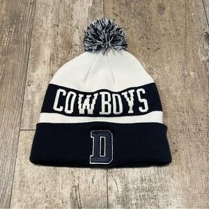 DALLAS COWBOYS Football NFL Toque Beanie with Pom Navy Blue White Adult Unisex
